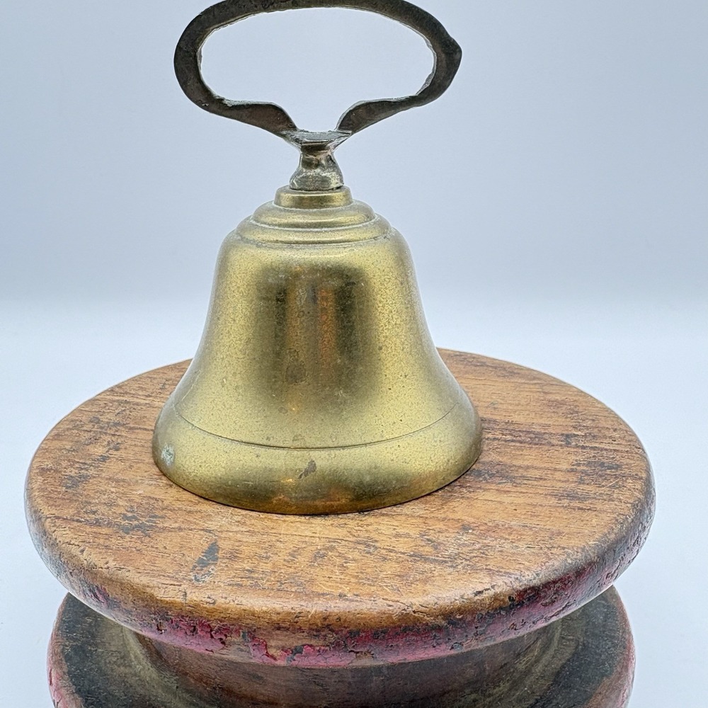 Solid Brass Decorative Hand Bell - Traditional Design - Desk/Table Bell